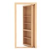 Invisidoor Red Oak Flush Mount 32 in. x 80 in. Unfinished Assembled Bookcase Door ID.BC32.RO